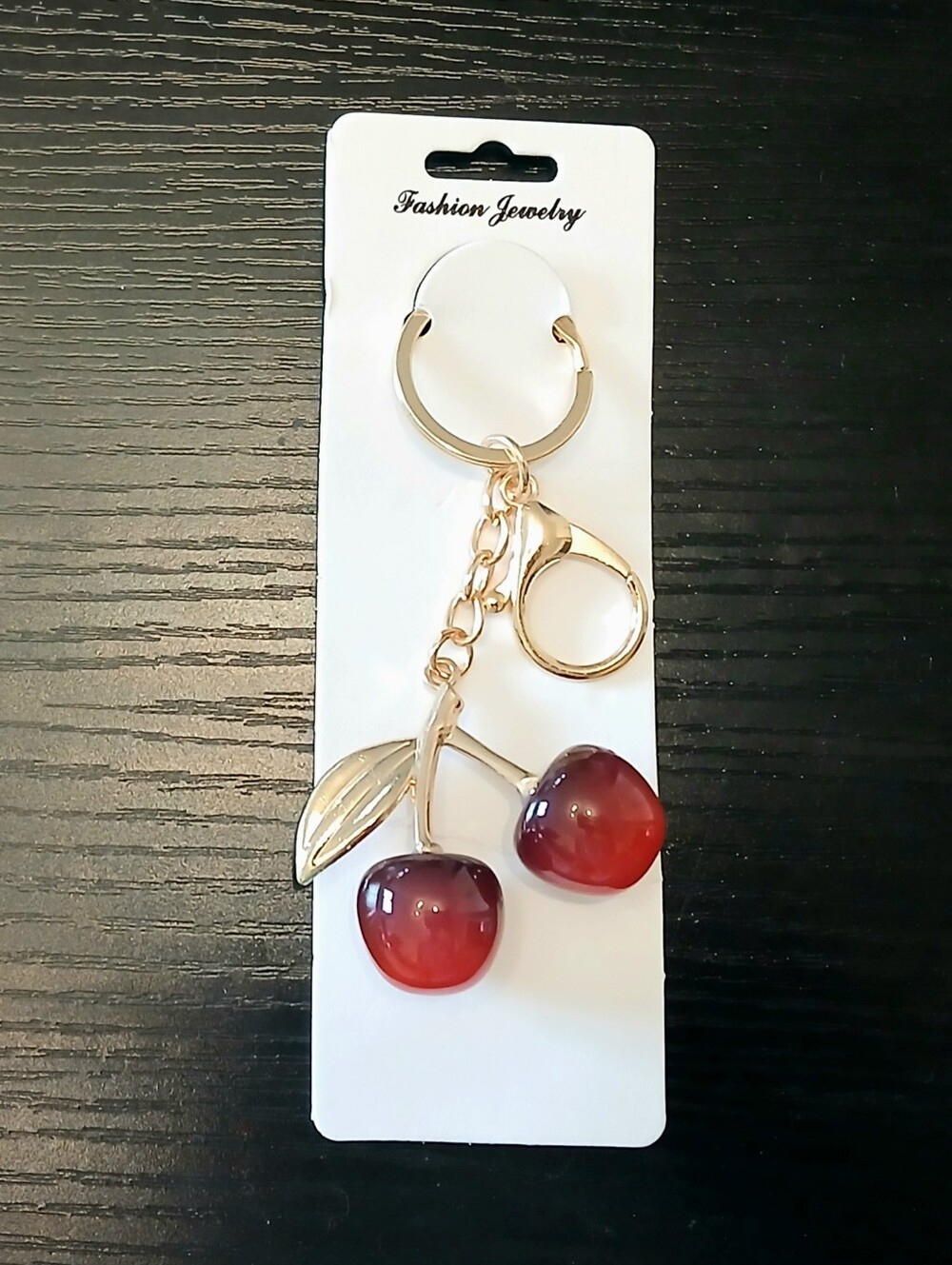 Cherry Keychain Bag Charm. New